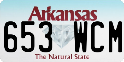 AR license plate 653WCM