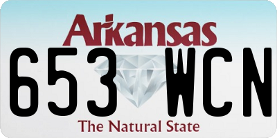 AR license plate 653WCN