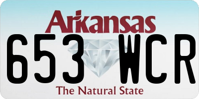 AR license plate 653WCR