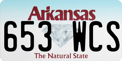 AR license plate 653WCS
