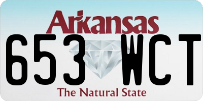 AR license plate 653WCT