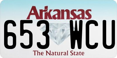AR license plate 653WCU