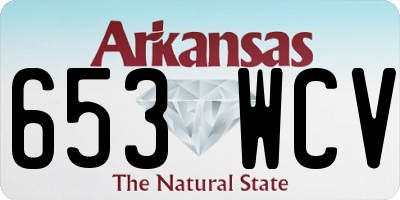 AR license plate 653WCV