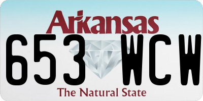 AR license plate 653WCW