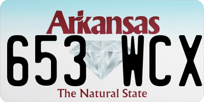 AR license plate 653WCX
