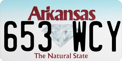 AR license plate 653WCY
