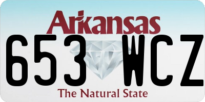 AR license plate 653WCZ