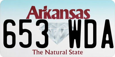 AR license plate 653WDA