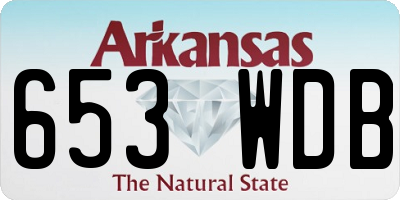 AR license plate 653WDB