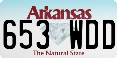 AR license plate 653WDD