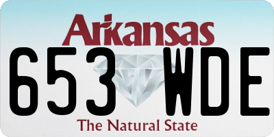 AR license plate 653WDE