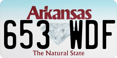 AR license plate 653WDF