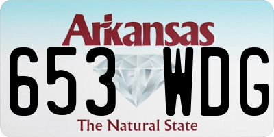 AR license plate 653WDG