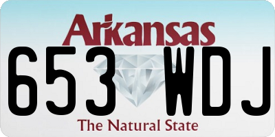 AR license plate 653WDJ