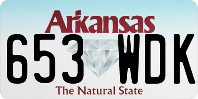 AR license plate 653WDK