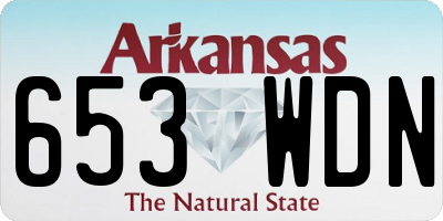 AR license plate 653WDN