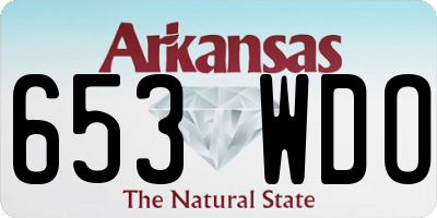 AR license plate 653WDO