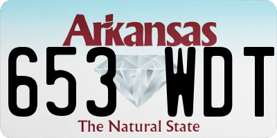 AR license plate 653WDT