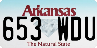 AR license plate 653WDU