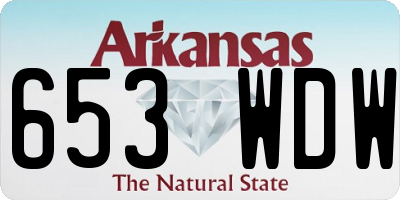AR license plate 653WDW
