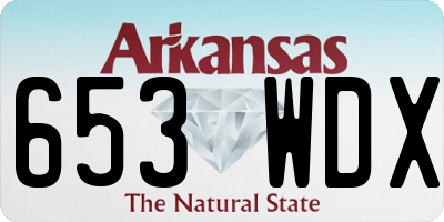 AR license plate 653WDX
