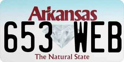 AR license plate 653WEB