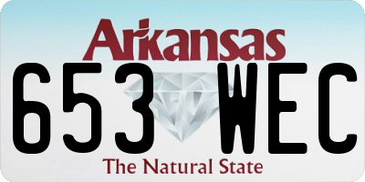 AR license plate 653WEC