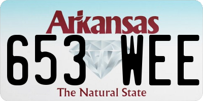 AR license plate 653WEE
