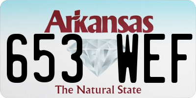 AR license plate 653WEF