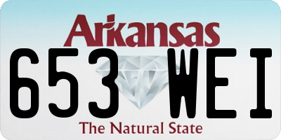 AR license plate 653WEI