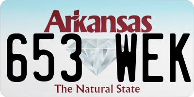 AR license plate 653WEK