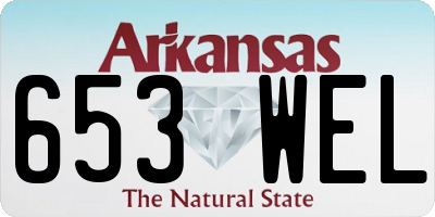 AR license plate 653WEL