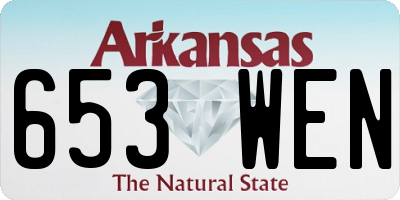 AR license plate 653WEN