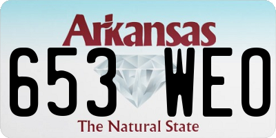 AR license plate 653WEO