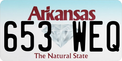 AR license plate 653WEQ