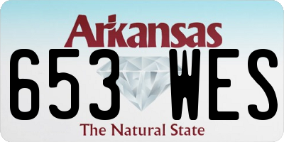 AR license plate 653WES