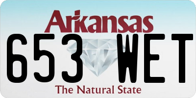 AR license plate 653WET