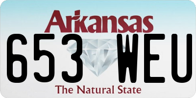 AR license plate 653WEU