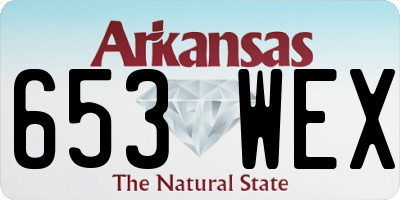 AR license plate 653WEX