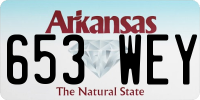 AR license plate 653WEY