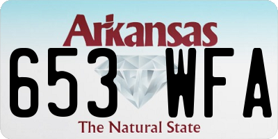 AR license plate 653WFA