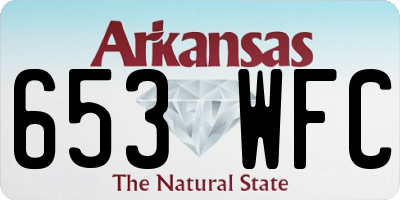 AR license plate 653WFC