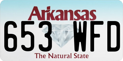 AR license plate 653WFD