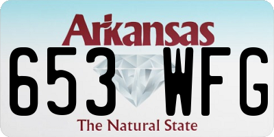 AR license plate 653WFG