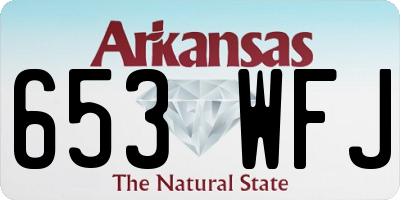 AR license plate 653WFJ