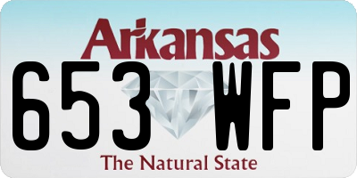 AR license plate 653WFP
