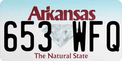 AR license plate 653WFQ