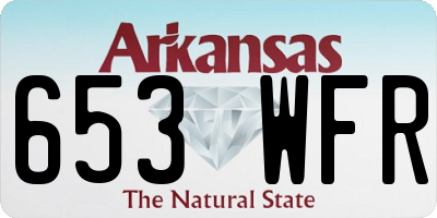 AR license plate 653WFR