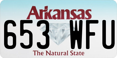 AR license plate 653WFU