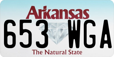 AR license plate 653WGA